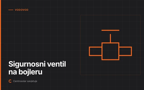 Sigurnosni ventil na bojleru: zašto je obavezan i kako radi